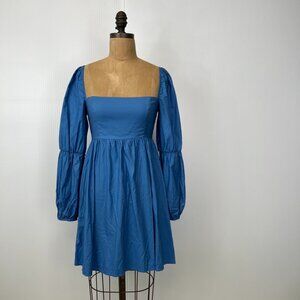 Reformation Dress Women 2 Organic Smock Puff Mini Flare Michaela Work Party Core